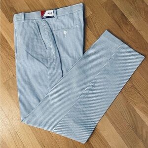 NWT/Size 20 Boys/Izod Seersucker Pants With Blue&White Stripe